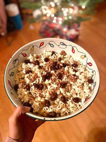 bowl of popcorn with toppings