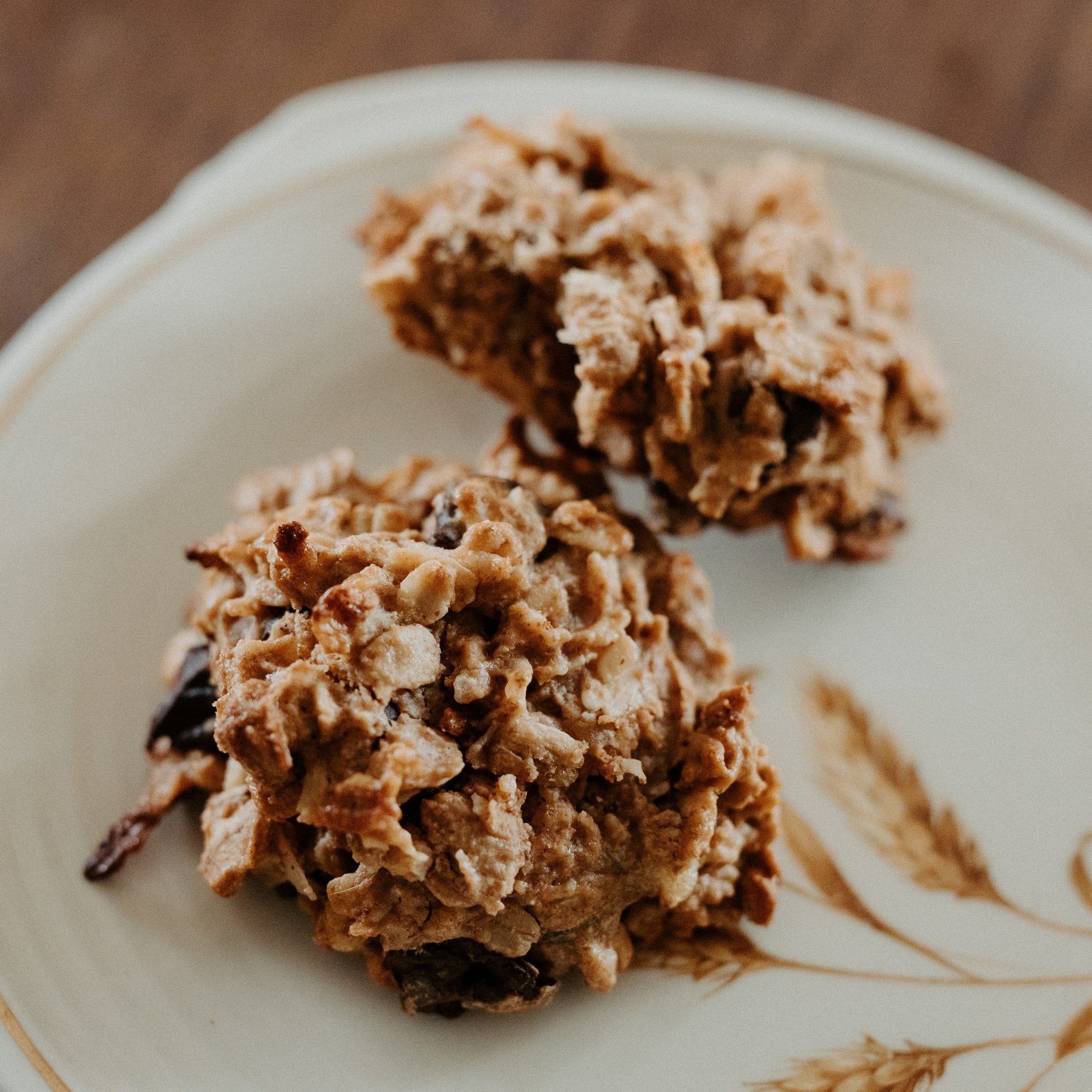 Oatmeal cookies on a plate
