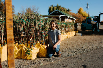 Maisie's daughter with new trees