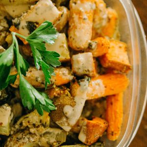 Roasted Veggies with Balsamic Dressing