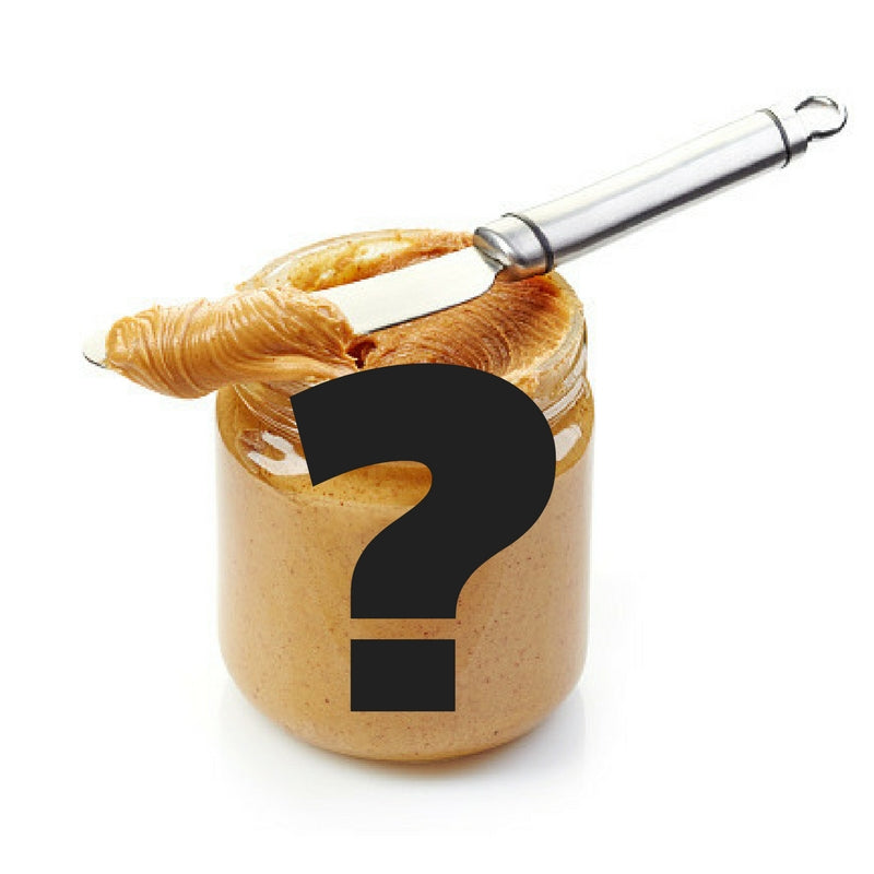 jar of nut butter with a question mark on it