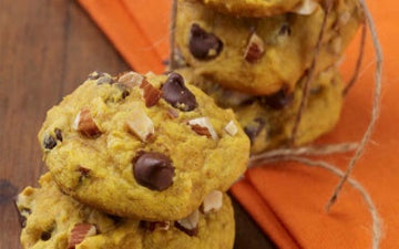Pumpkin Almond Chocolate Chip Cookies