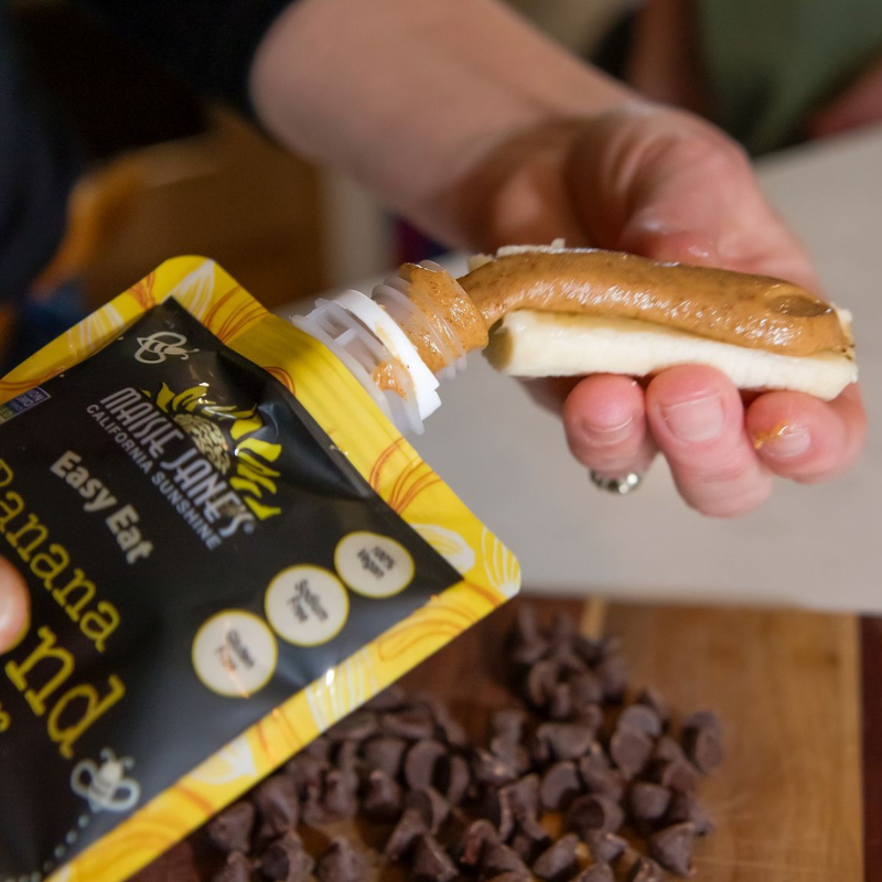 Easy Eat Banana Almond Butter-Squeeze Pouch