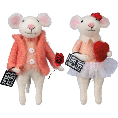 PBK Valentine's Happy Place Mouse Critter (2 Assorted)