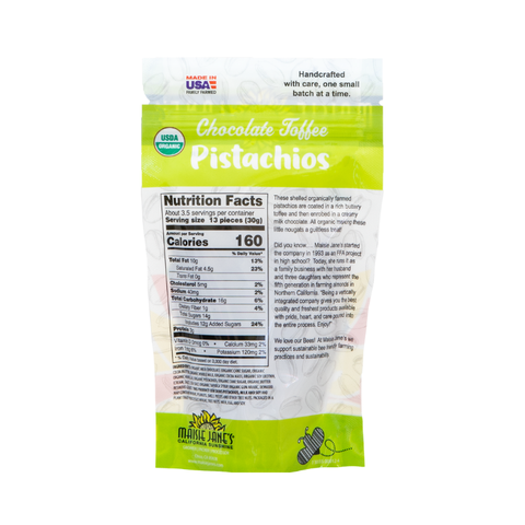 Organic Chocolate Toffee Pistachios