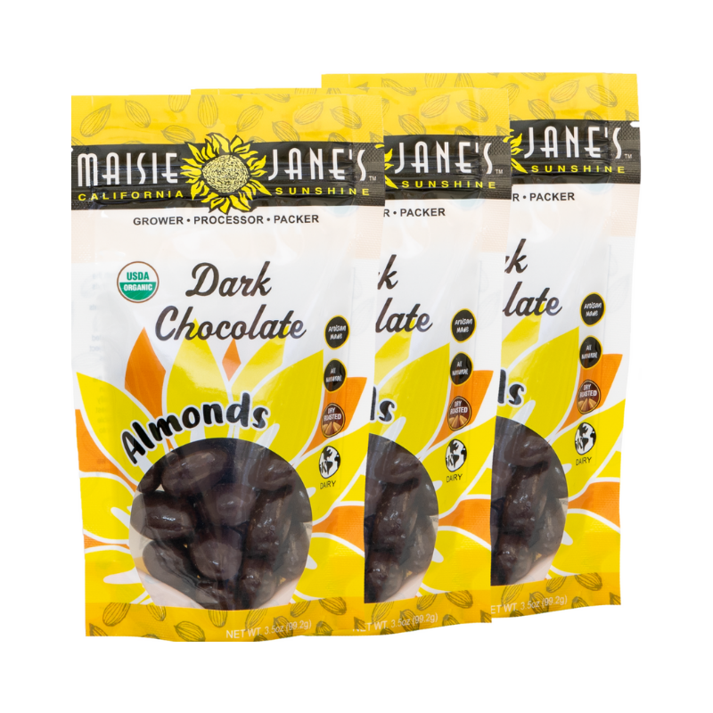 Organic Dark Chocolate Almonds