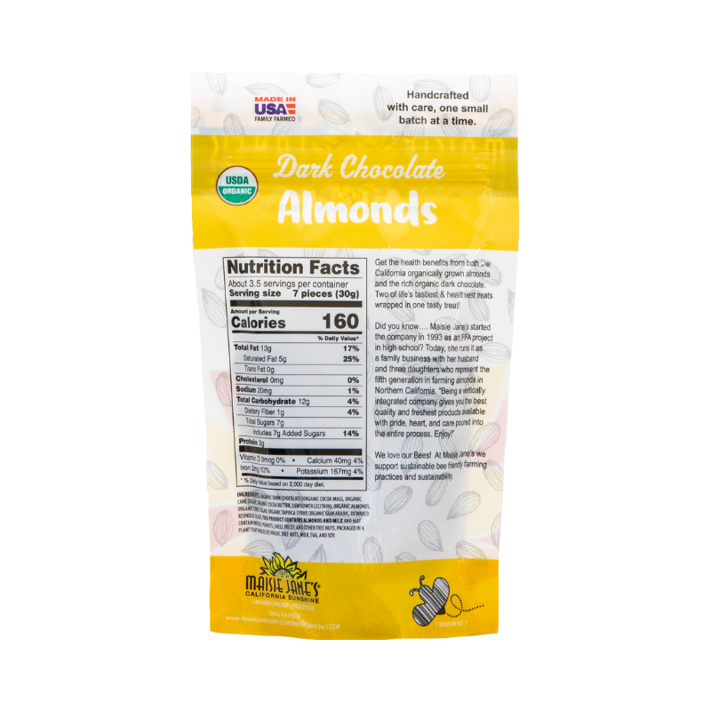 Organic Dark Chocolate Almonds