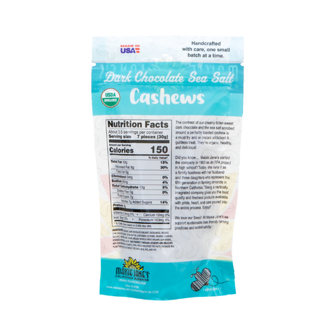 Organic Dark Chocolate Sea Salt Cashews