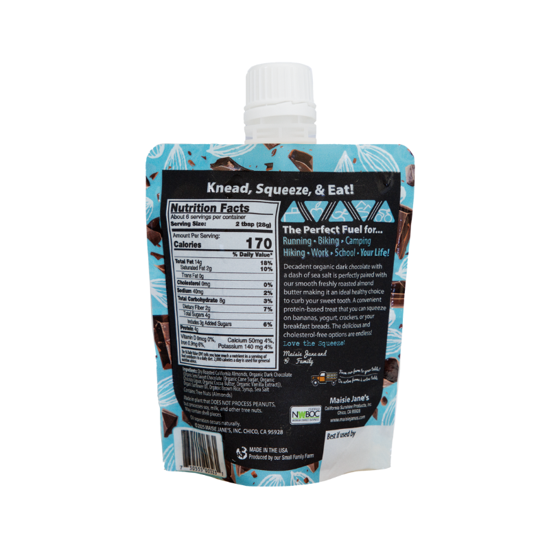 Easy Eat Salted Dark Chocolate Almond Butter-Squeeze Pouch