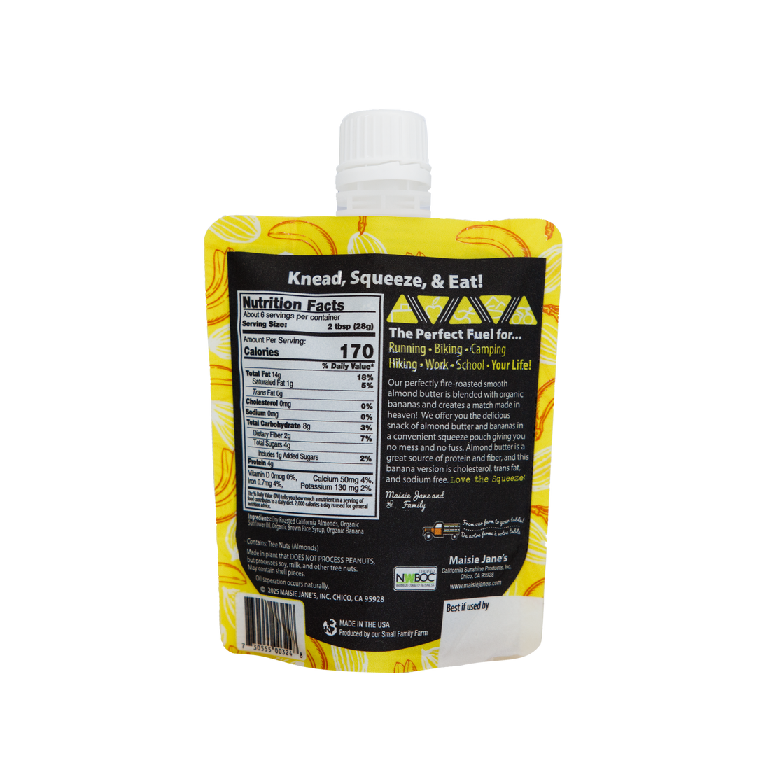 Easy Eat Pouch Banana Almond Butter-Squeeze Pouch
