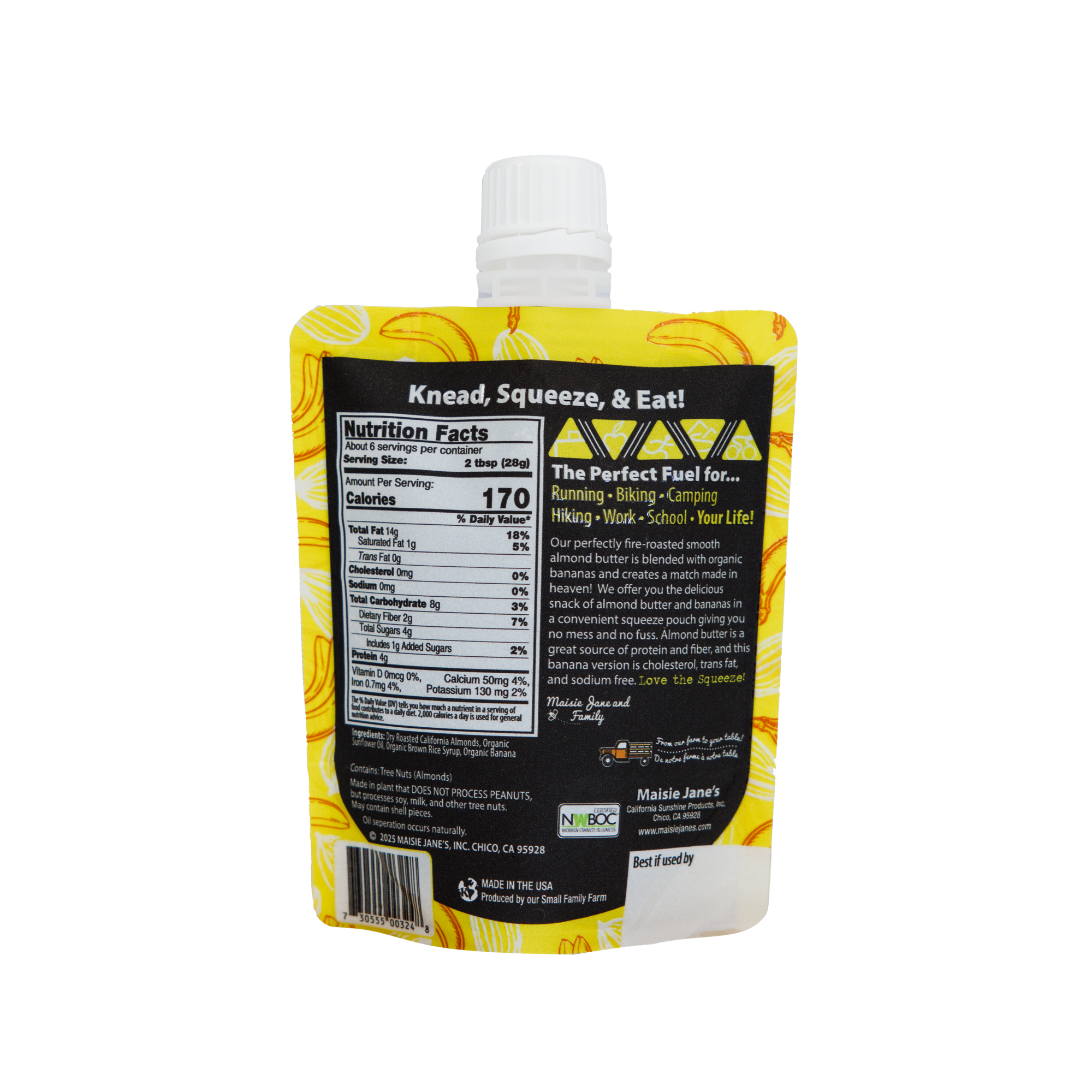 Easy Eat Pouch Banana Almond Butter-Squeeze Pouch