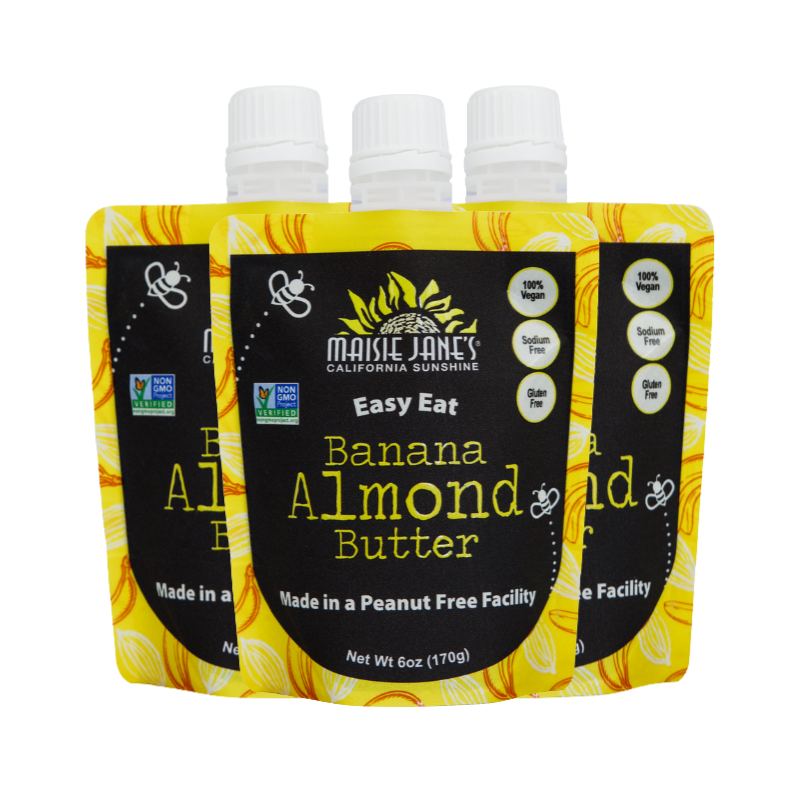 Easy Eat Banana Almond Butter-Squeeze Pouch