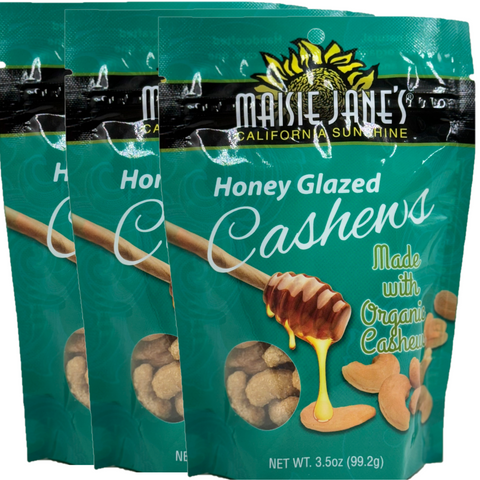 Honey Glazed Cashews made w/ Organic Cashews