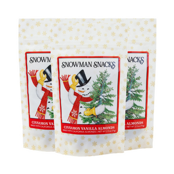 Snowman Snacks - Cinnamon Vanilla Almonds