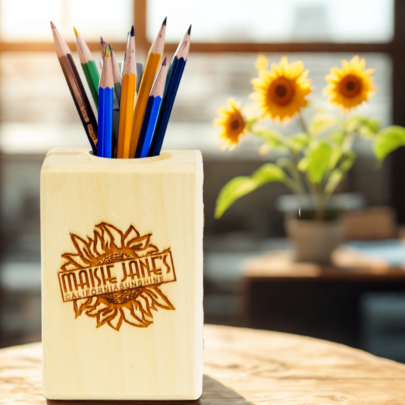 Maisie Jane's Wood Pencil Holder