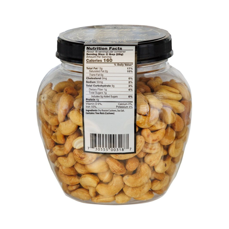 Fire Roasted & Salted Cashews - Party Jar