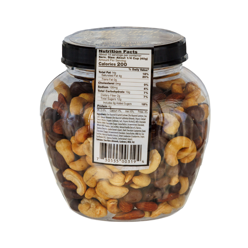 Salted Nuts & Chocolate Fruit Mix - Party Jar