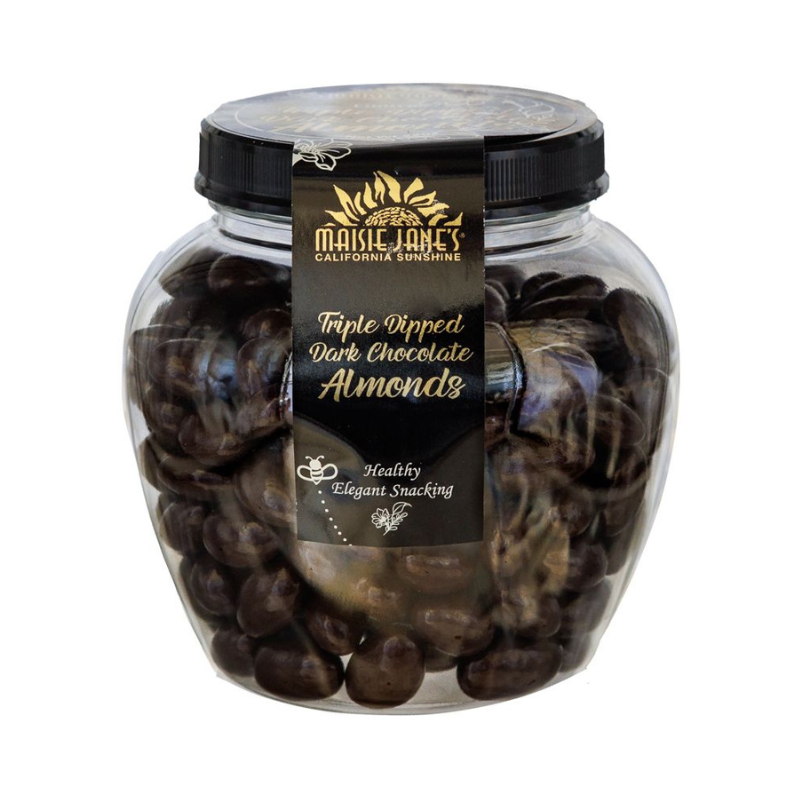 Triple Dipped Dark Chocolate Almonds - Party Jar