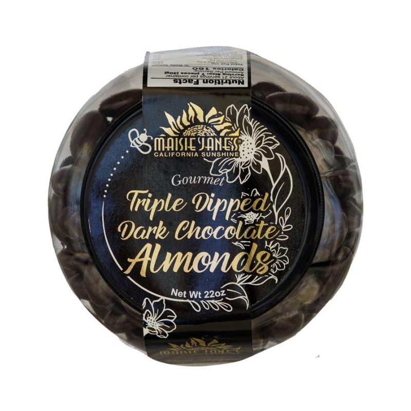 Triple Dipped Dark Chocolate Almonds - Party Jar