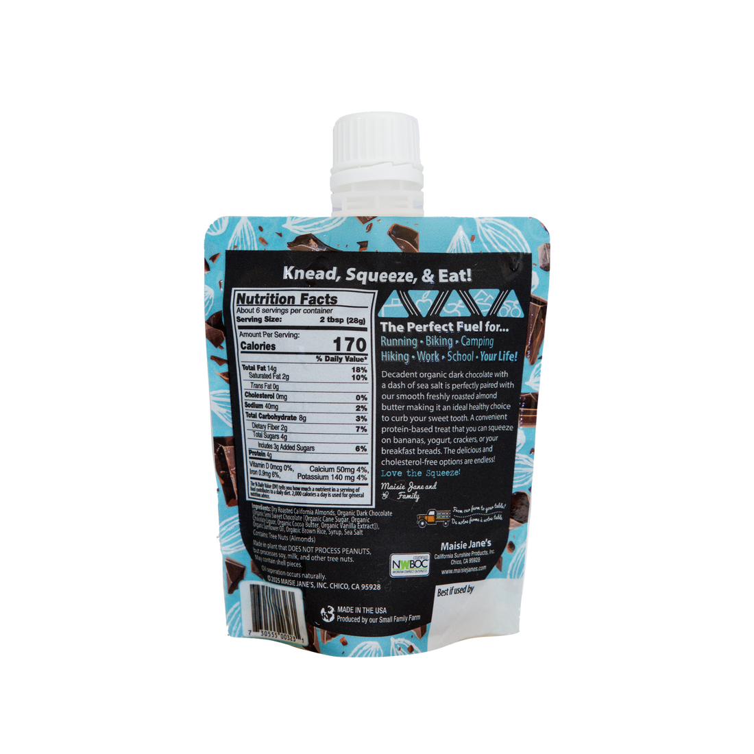 Easy Eat Pouch Salted Dark Chocolate Almond Butter-Squeeze Pouch