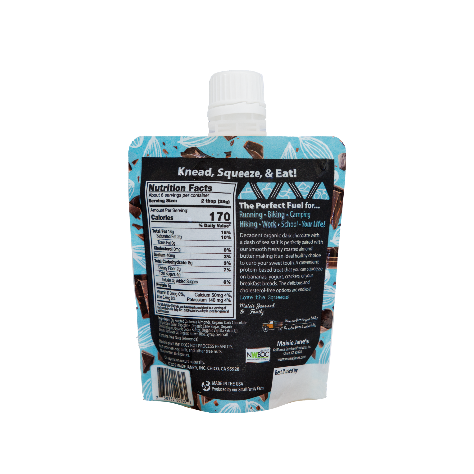 Easy Eat Pouch Salted Dark Chocolate Almond Butter-Squeeze Pouch