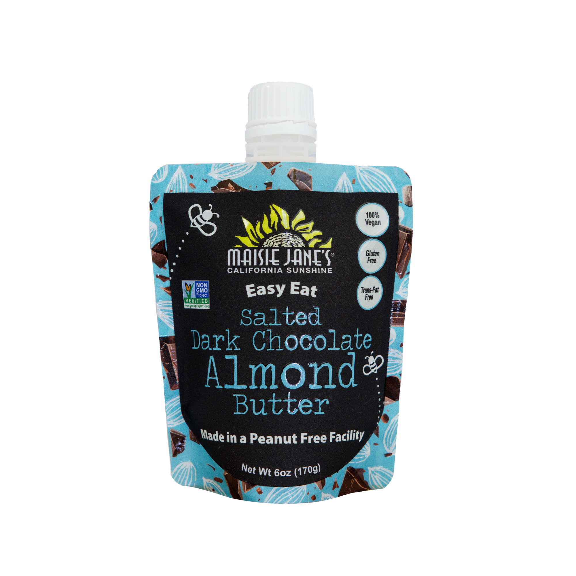 Easy Eat Pouch Salted Dark Chocolate Almond Butter-Squeeze Pouch