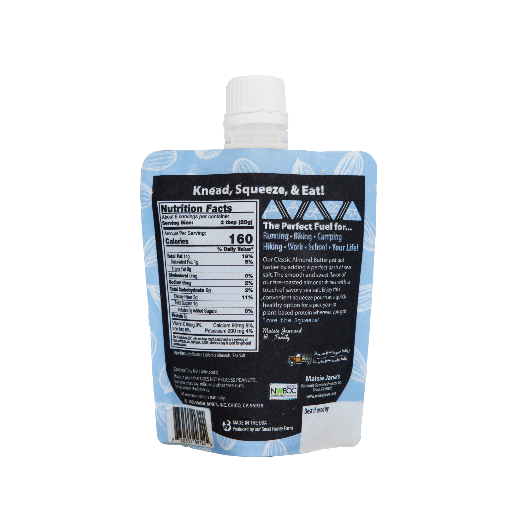 Easy Eat Sea Salted Almonds Butter-Squeeze Pouch