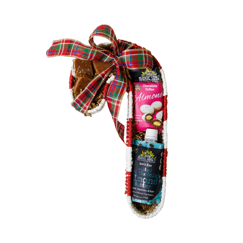 Small Candy Cane Lane Gift Basket