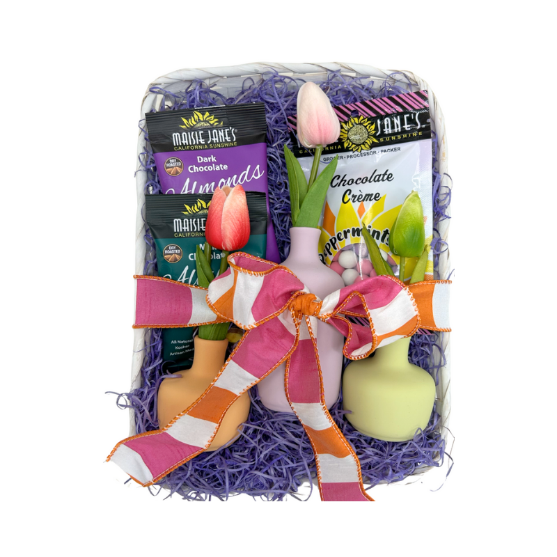 Spring Flowers Gift Basket