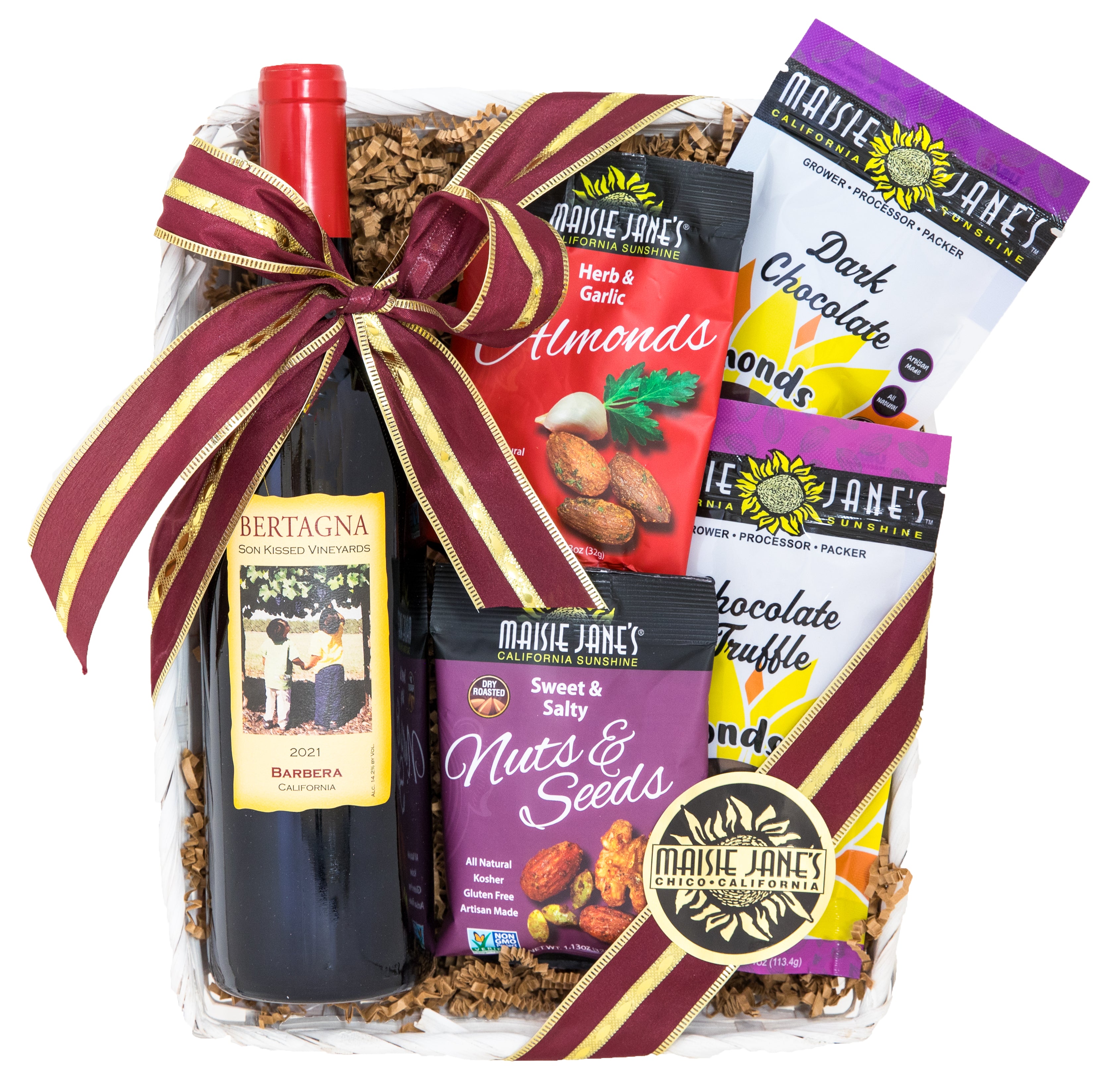 Kosher Wine Gifts  Kosher Chocolate & Wine Gift Basket - Good 4 You Gift  Baskets USA