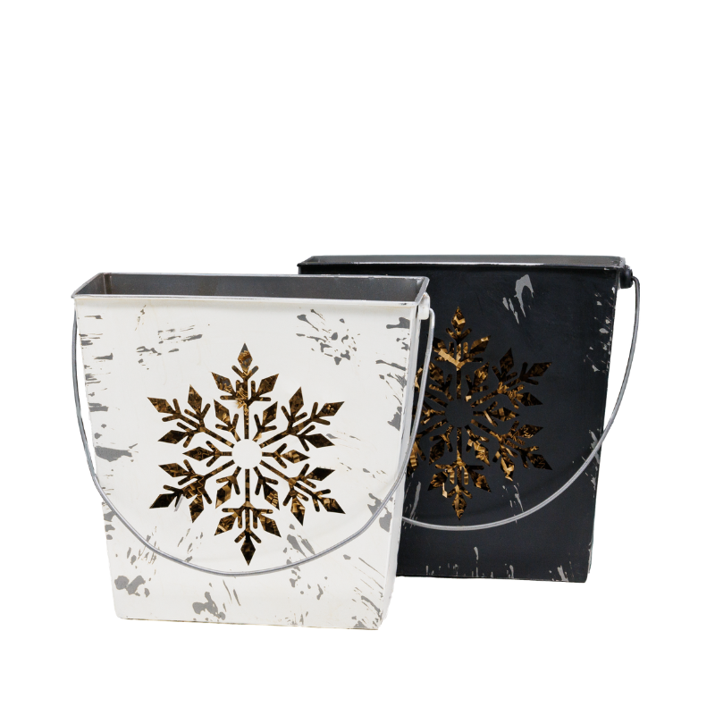 Winter Luminary Gift Basket-Red