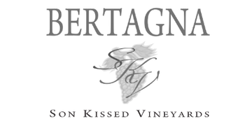 Logo of Bertagna Son Kissed Vineyard with a stylized leaf design on a light gray background