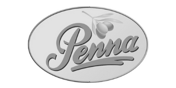 Silver oval with 'Penna' logo on a white background