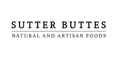 Sutter Buttes logo with text 'Natural and Artisan Foods' on a white background