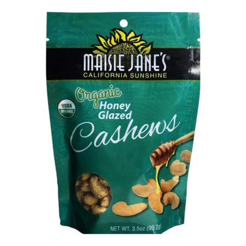 Honey Glazed Cashews made w/ Organic Cashews (3.5 oz)