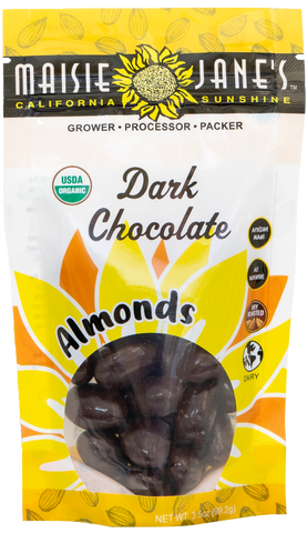 Organic Dark Chocolate Almonds (3.5 oz)