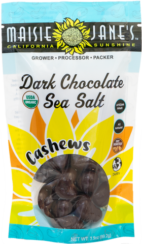 Organic Dark Chocolate Sea Salt Cashews (3.5 oz)