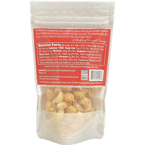 2.5 oz O'Christmas Tree Nuts - Honey Glazed Cashews