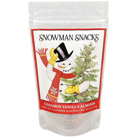 2.5 oz. Snowman Snacks - Cinnamon Vanilla Almonds