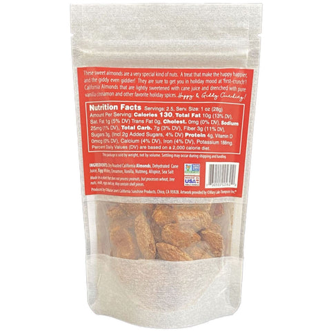 2.5 oz. Snowman Snacks - Cinnamon Vanilla Almonds
