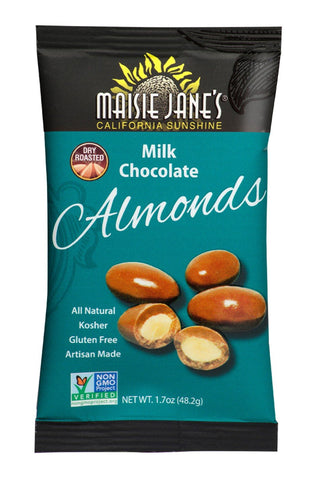 6 Pack- 1.7 oz Milk Chocolate Almonds